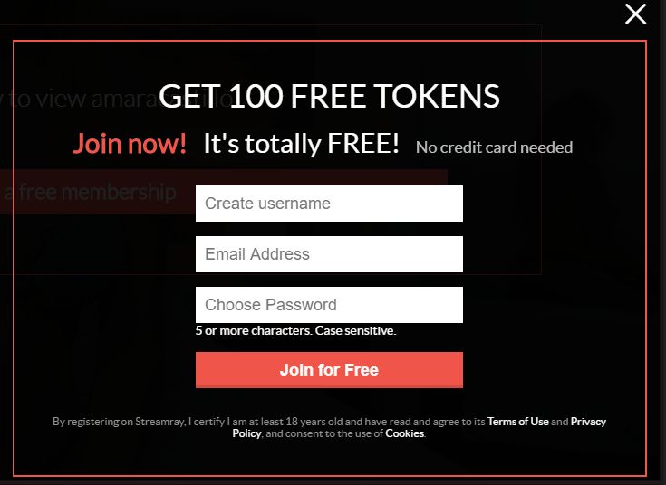 free tokens cam sites